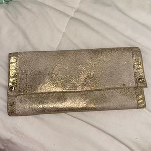 HOBO gold leather wallet